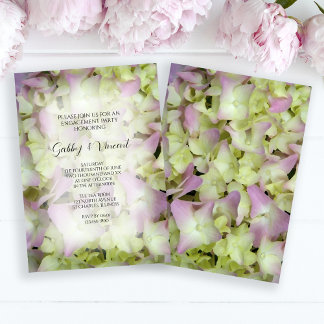 Invitación Partido de compromiso de Hydrangea casi rosa