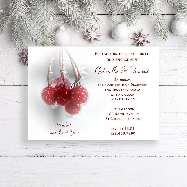 Invitación Partido de compromiso de invierno de Red Frosty Be (Subido por el creador)
