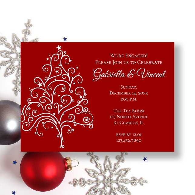 Invitación Partido de compromiso de invierno del Árbol de Nav (Subido por el creador)