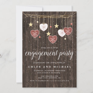Invitación Partido de compromiso de invierno del corazón del 