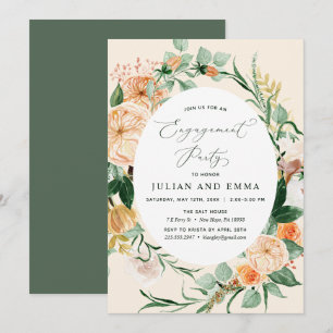 Invitación Partido de compromiso de la pluma neutra del Boho 
