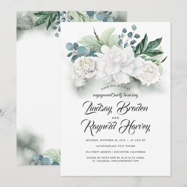 Invitación Partido de compromiso de la vegetación y las flore (Anverso / Reverso)