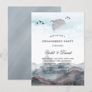 Invitación Partido de compromiso de las acuarelas de montaña