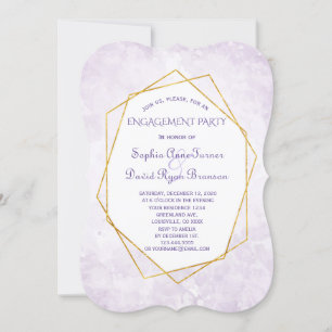 Invitación Partido de compromiso de lavadora de diamantes geo