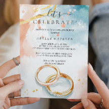 Partido de compromiso de los anillos de boda dorad