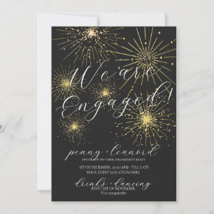 Invitación Partido de compromiso de los fuegos artificiales d