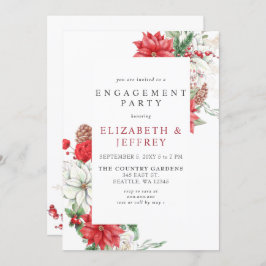 Invitación Partido de compromiso de los Navidades de Poinsett