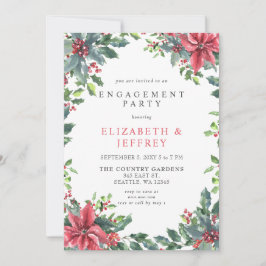 Invitación Partido de compromiso de los Navidades de Poinsett