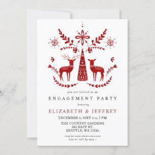 Invitación Partido de compromiso de los Navidades Nórdicos Bu