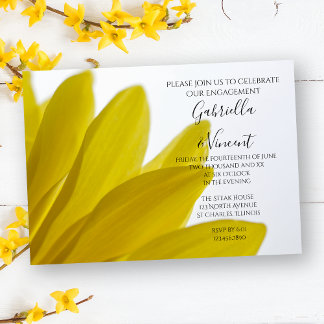 Invitación Partido de compromiso de los Petales de flores de 