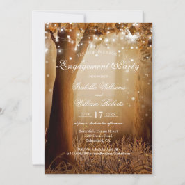 Invitación Partido de compromiso de luces de cadena de árbol