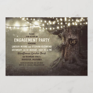 Invitación partido de compromiso de luces de trineo de roble