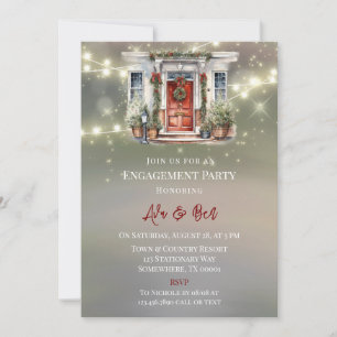 Invitación Partido de compromiso de luz de la puerta de la de
