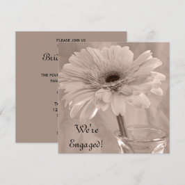 Invitación Partido de compromiso de margarita rosa claro
