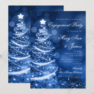 Invitación Partido de compromiso de Navidades de Winter Wonde