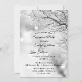 Invitación Partido de compromiso de nieve y hielo en invierno