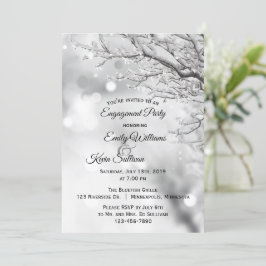 Invitación Partido de compromiso de nieve y hielo en invierno
