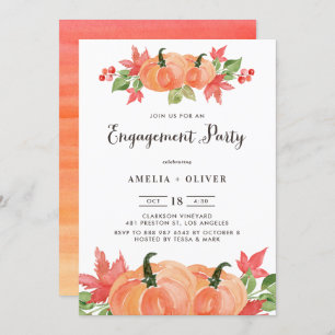 Invitación Partido de compromiso de otoño de las calabazas de