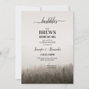 Invitación Partido de compromiso de paisajes nublados de los
