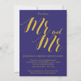 Invitación Partido de compromiso de parejas gay de Moda rusa