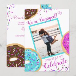 Invitación Partido de compromiso de Pastel Donut
