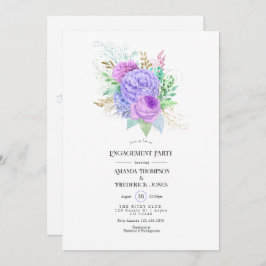 Invitación Partido de compromiso de primavera floral