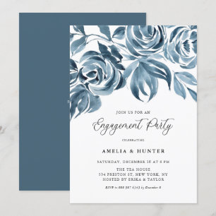 Invitación Partido de compromiso de Rosas de invierno de colo