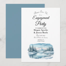 Invitación Partido de compromiso de Snowy Mountain Winter Lak