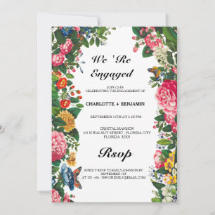 Invitación Partido de compromiso de vintage