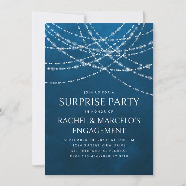 Invitación Partido de compromiso del aniversario de la sorpre (Anverso)
