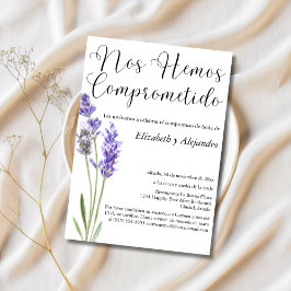 Invitación Partido de compromiso del Boda de Lavanda Mínima E