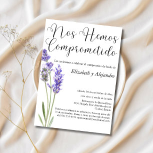Invitación Partido de compromiso del Boda de Lavanda Mínima E