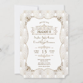 Invitación Partido de Compromiso del Gran Gatsby de Gold Fleu