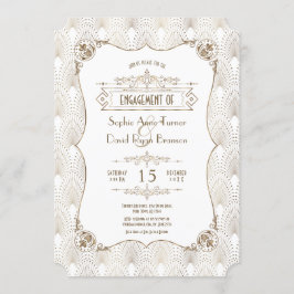 Invitación Partido de Compromiso del Gran Gatsby de Gold Fleu