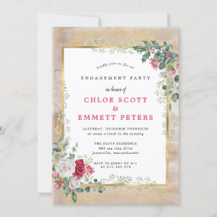 Invitación Partido de Compromiso del Oro de Rosa Holly