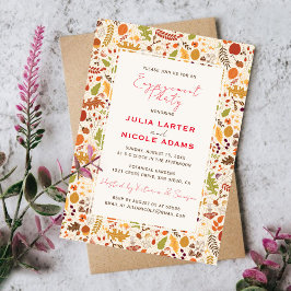 Invitación Partido de Compromiso del Otoño Rústico Seco Bohem