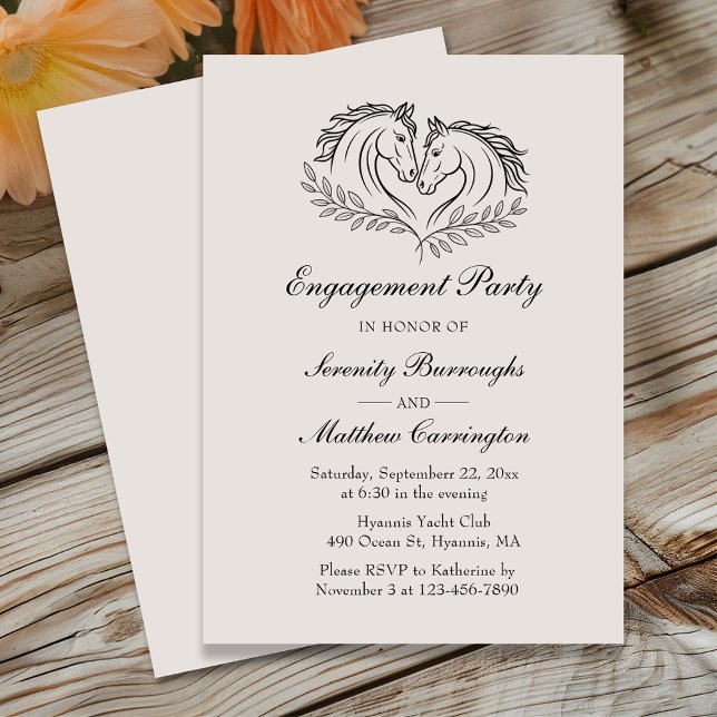 Invitación Partido de compromiso elegante occidental del país (Subido por el creador)