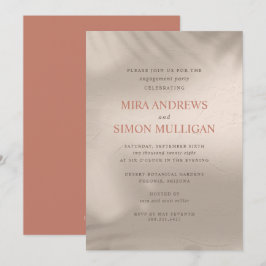 Invitación Partido de compromiso elemental de terracota y are