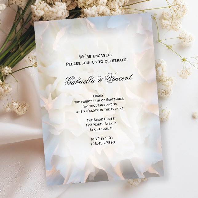 Invitación Partido de compromiso floral de la Carnación Blanc (Subido por el creador)