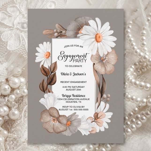 Invitación Partido de compromiso floral de otoño (Subido por el creador)