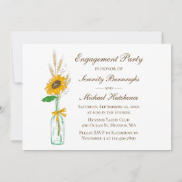 Invitación Partido de compromiso floral del jardín amarillo g