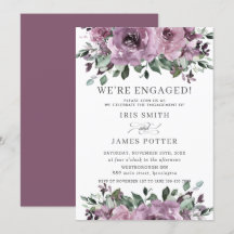 Partido de compromiso floral Rustic Mauve Purple P
