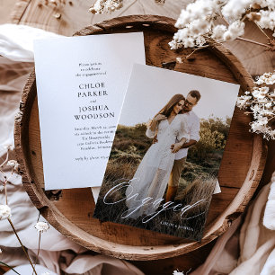 Invitación Partido de compromiso fotográfico con escritura ca