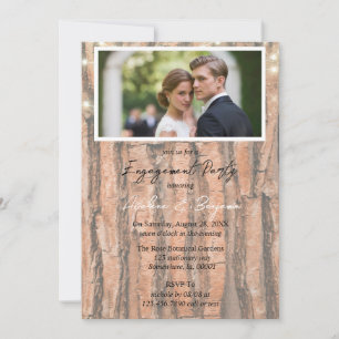 Invitación Partido de compromiso fotográfico de gradiente de 