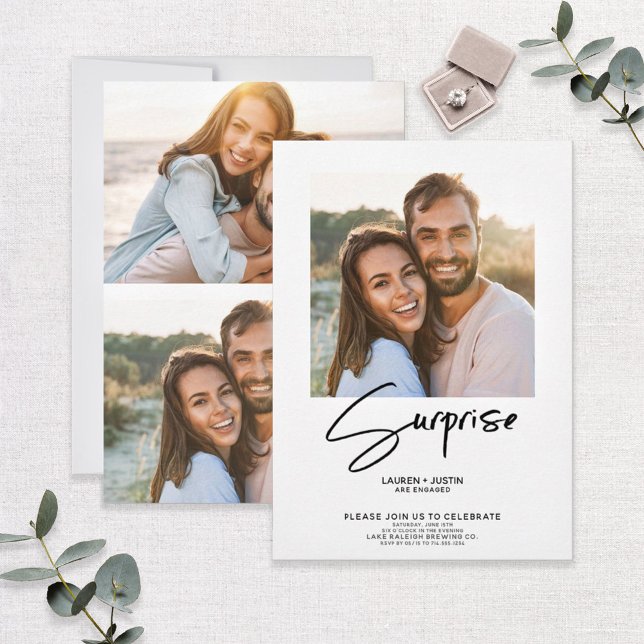 Invitación Partido de compromiso fotográfico Sorprende Black  (Subido por el creador)