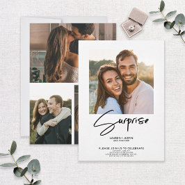 Invitación Partido de compromiso fotográfico Sorprende Black 