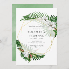 Invitación Partido de compromiso geométrico de la vegetación 