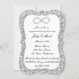 Invitación Partido de compromiso infinito de diamantes de Pur