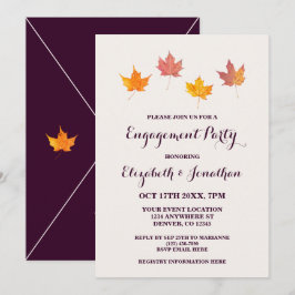 Invitación Partido de compromiso Maple Leaves Fall