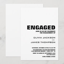 Invitación Partido de compromiso Minimalista moderno